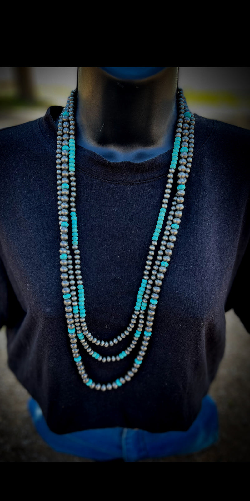 Tavern Turquoise Navajo Pearl Layered Necklace