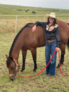 Calgary Cowhide & Fringe Button Up Top