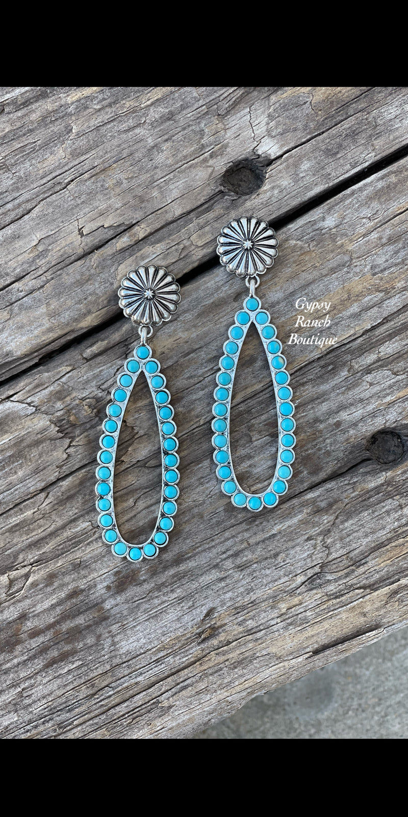 Mission Concho Turquoise Earrings
