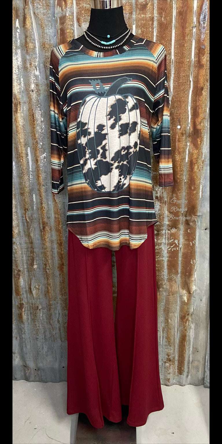 Punchy Pumpkin Serape Top - Also in Plus Size