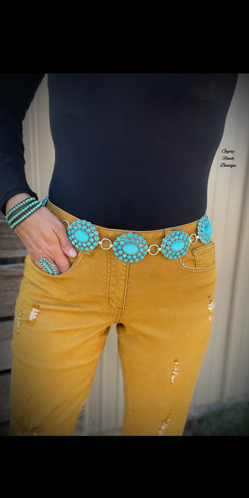 Enid Turquoise Concho Belt