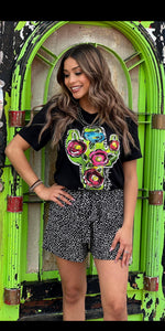 Presley Black & White Shorts - Also in Plus Size