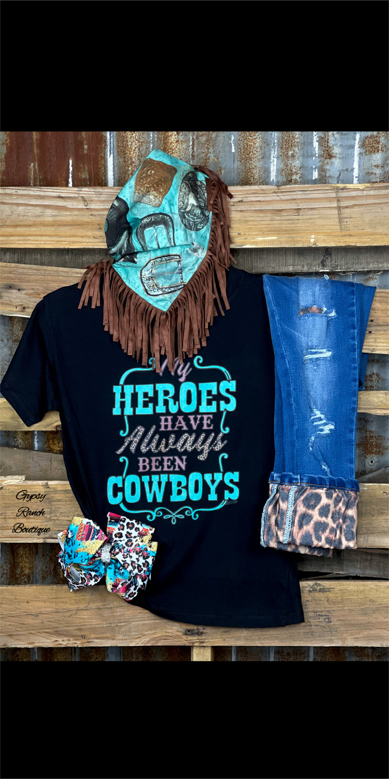 Kids My Heroes Have Always Been Cowboys Top