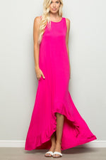 Karson Hot Pink Maxi Dress
