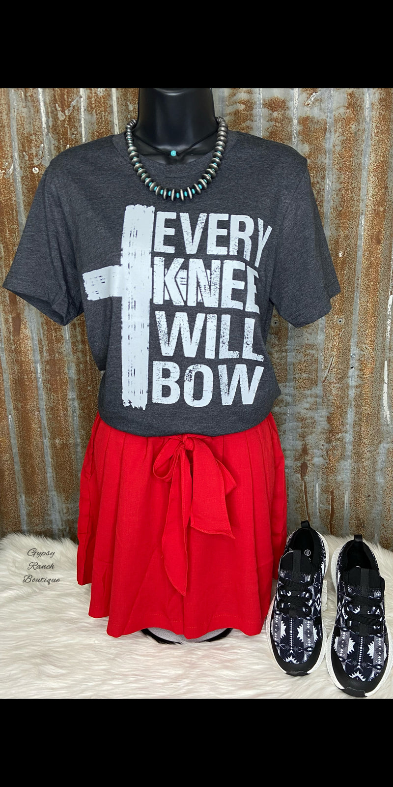 Every Knee Will Bow Top - Also in Plus Size