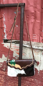 Cactus Getaway Cowhide  Purse