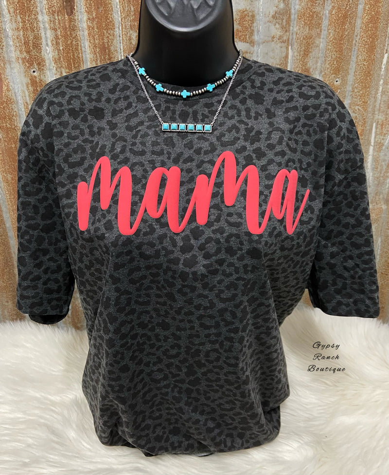 Red Puff Print MAMA Tee - Also in Plus Size