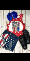 Kids God Bless The USA Tank Top