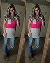 Windham Leopard Stripe Top - Also in Plus Size