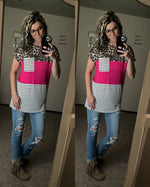 Windham Leopard Stripe Top - Also in Plus Size