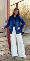 Secret To Success Denim Distressed Jacket