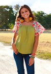 Blooms & Bliss Floral Top  - Also in Plus Size