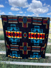 Aspen Turquoise Reversible Throw Blanket