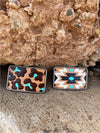 Rapid City Leopard Leather Turquoise Buckle