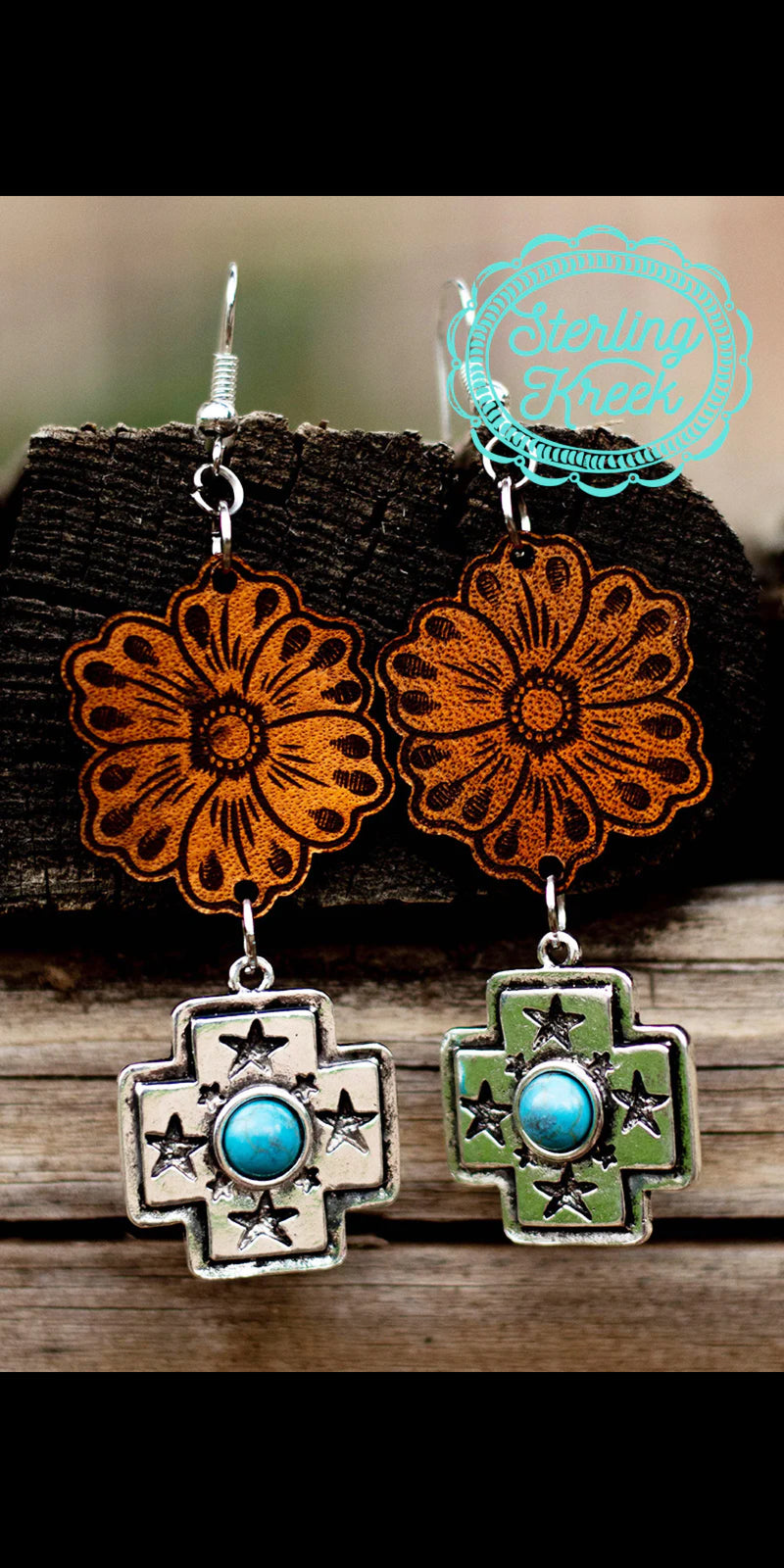 Tejas Tooled Earrings