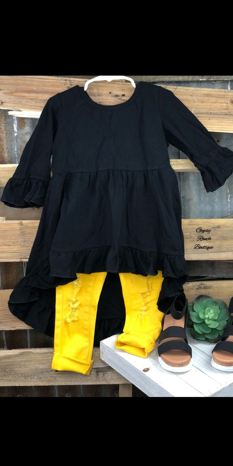 Kids - Basically Black Tunic Top