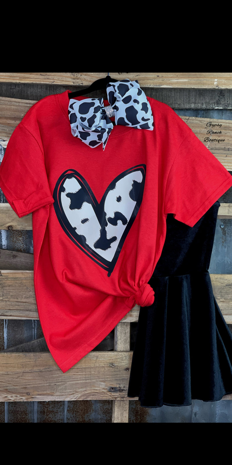 KIDS & YOUTH Cowhide Heart Tee