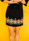 Make a Move Embroidered Shorts/Skirt a Skort- Also in Plus Size