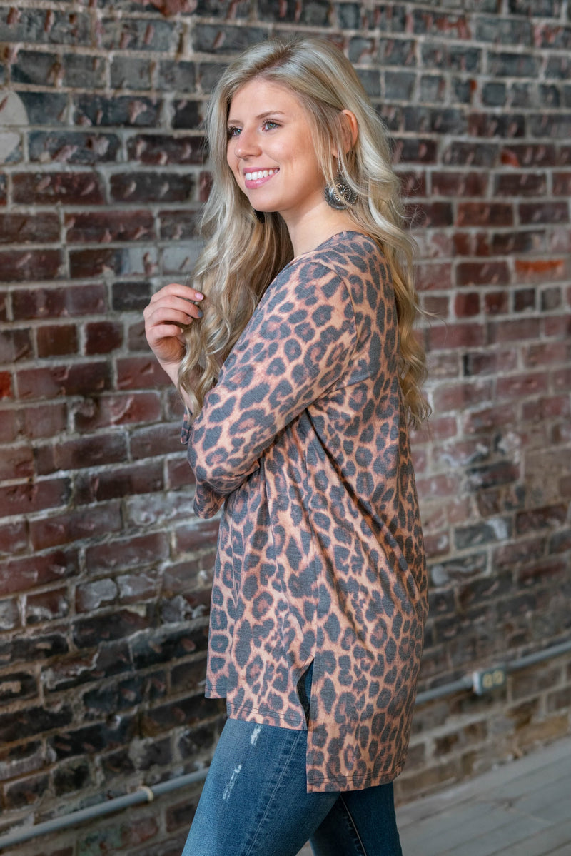 Vintage Leopard Top - Also in Plus Size