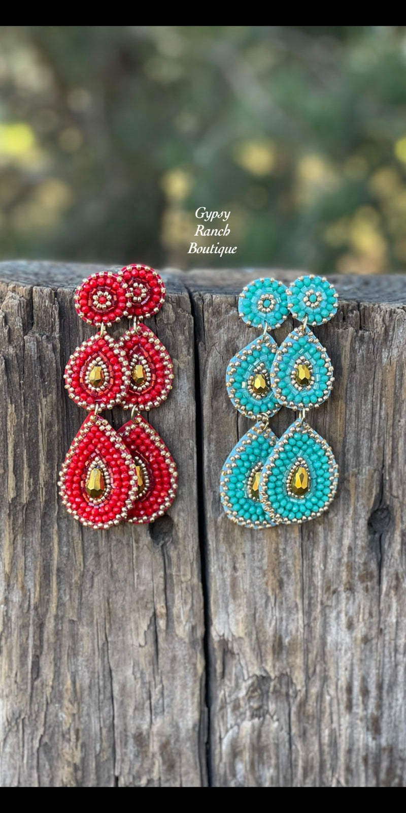Millie Teardrop Beaded Earrings