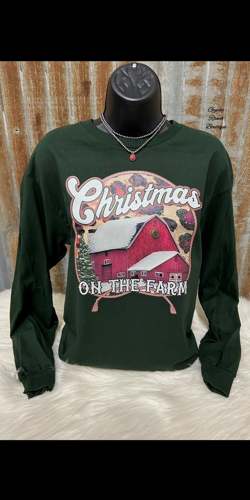 Christmas on the Farm Long Sleeve Top - Also in Plus Size
