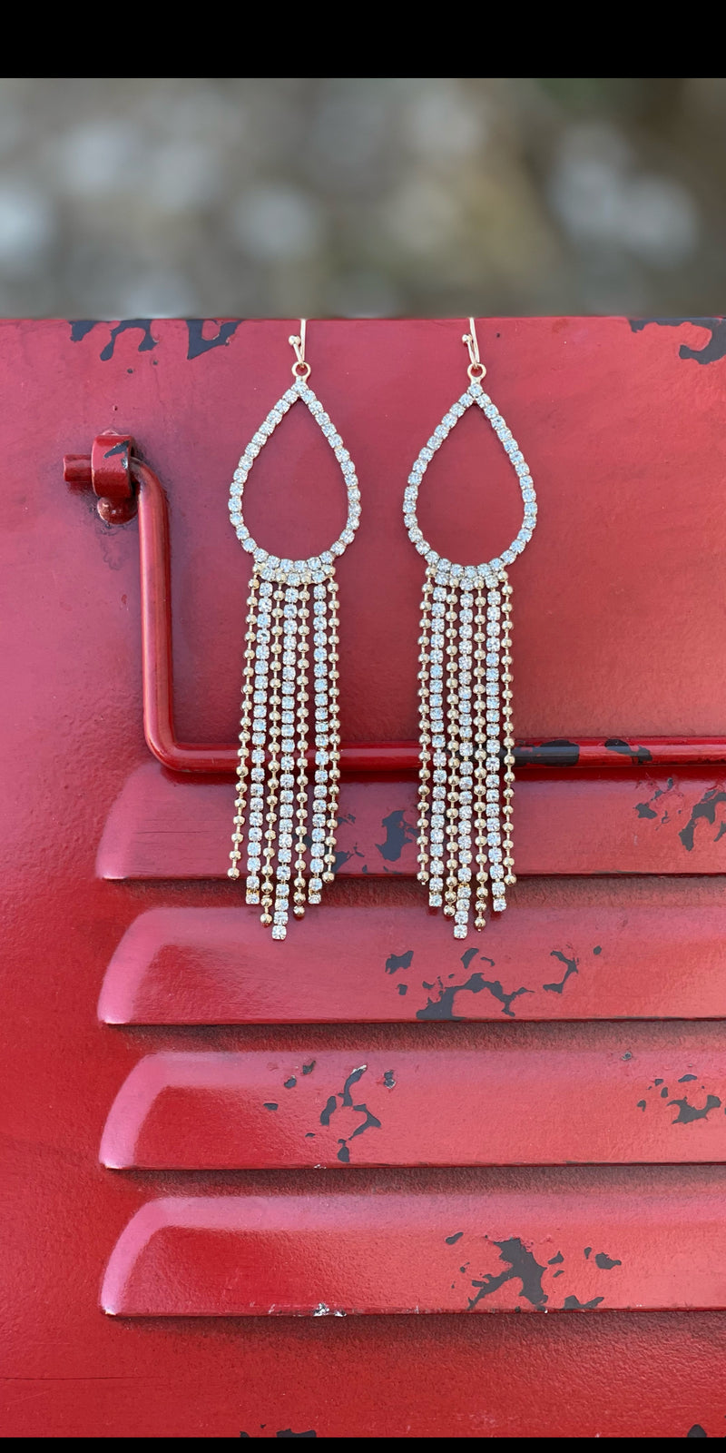 On The Town Rhinestone Dangle Earrings