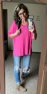 Carry On Pink Tunic Top - Also in Plus Size