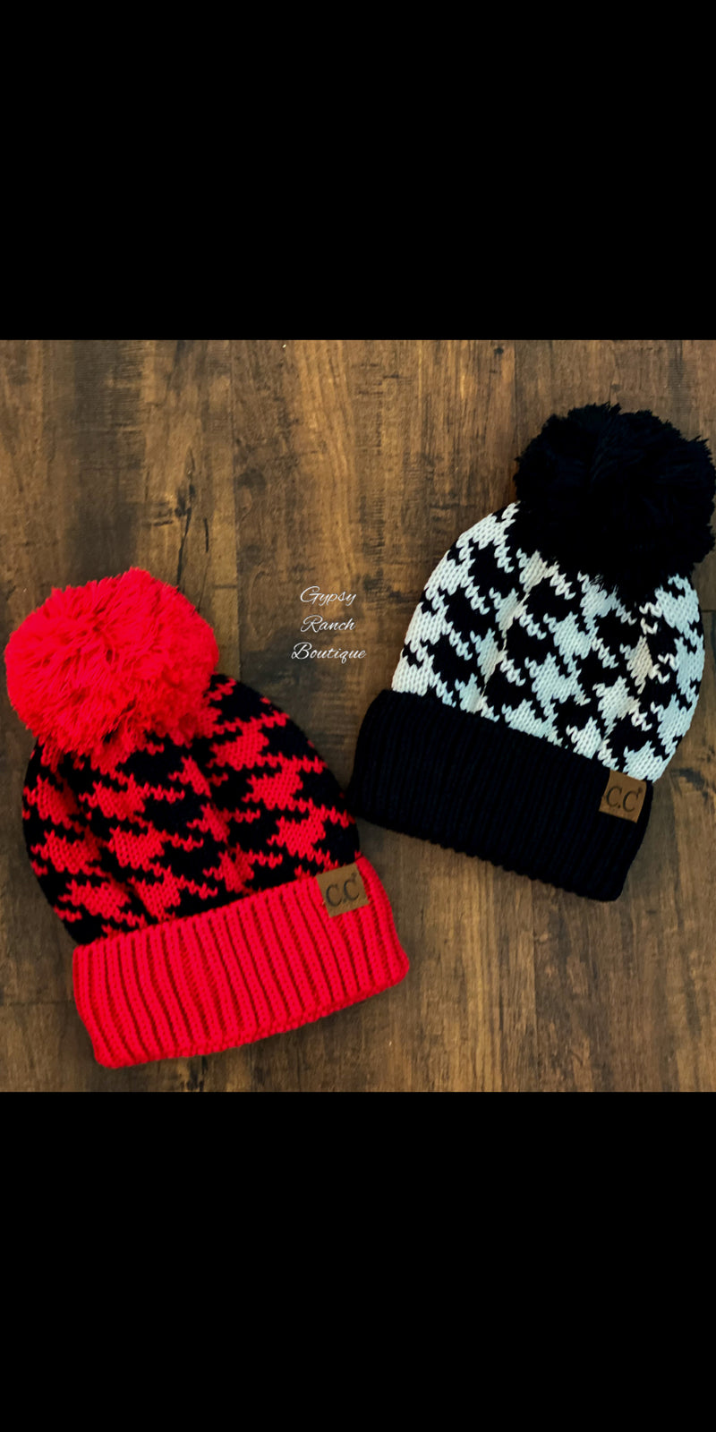 Houndstooth Beanie