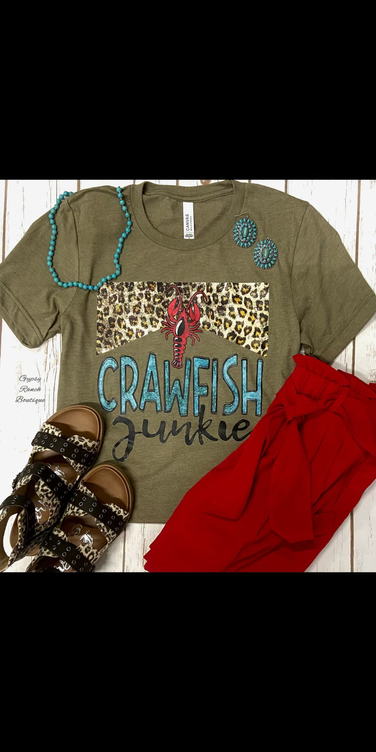 Crawfish Junkie Leopard Top - Also in Plus Size