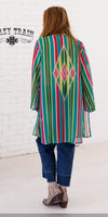 Siesta Serape Kimono Cardigan - Also in Plus Size