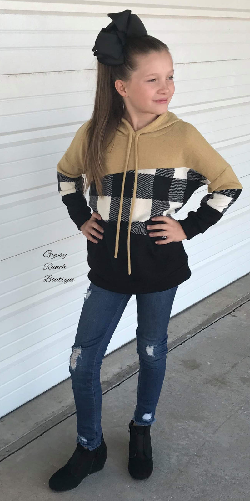 Peyton Mustard & Buffalo Plaid Pullover