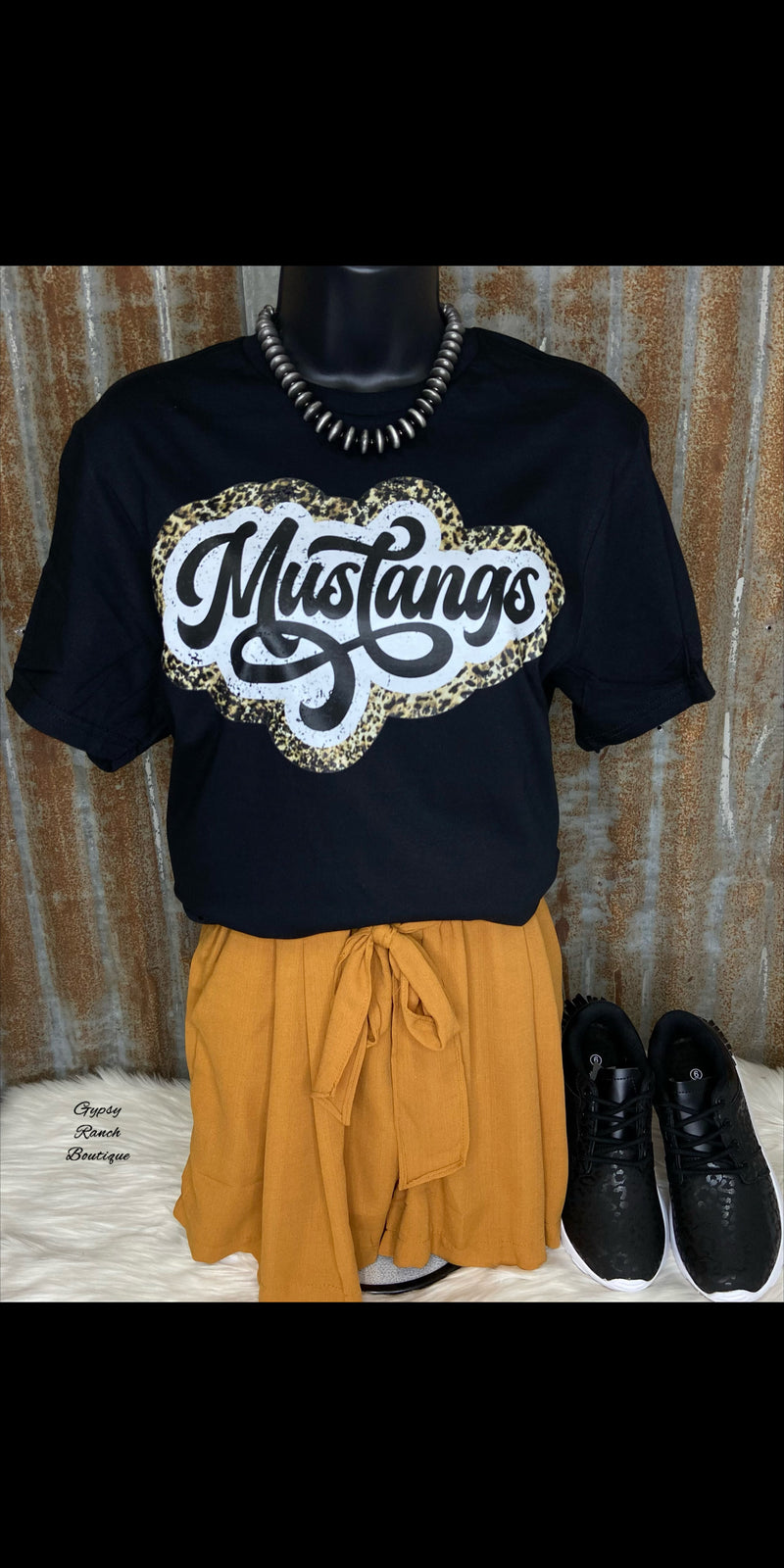 MUSTANGS Leopard Tee - Also in Plus Size