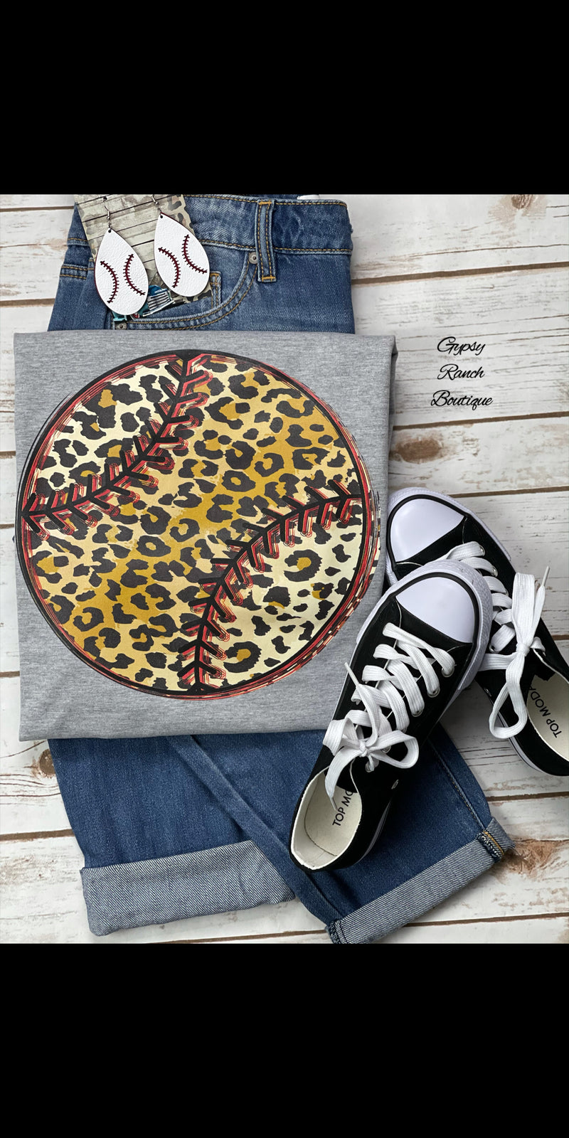 Leopard Baseball Top - Also in Plus Size