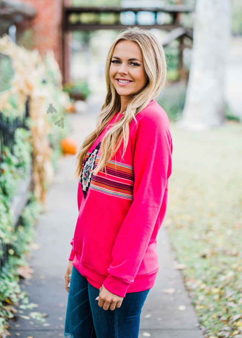 Trail Dusk Embroidered Pullover - Also in Plus Size