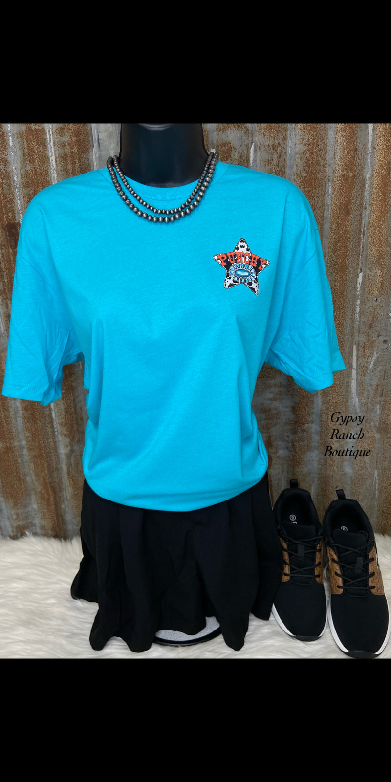 Punchy Cowhide Star Top - Also in Plus Size
