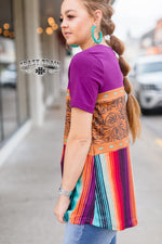 Ranch Royalty Serape Tooled Top - Also in Plus Size
