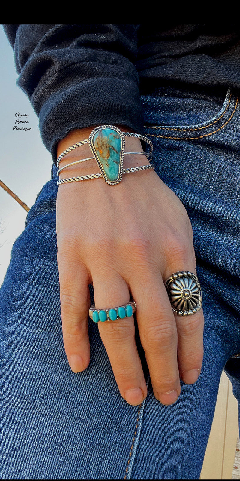 Sierra Vista Silver Turquoise  Cuff Bracelet