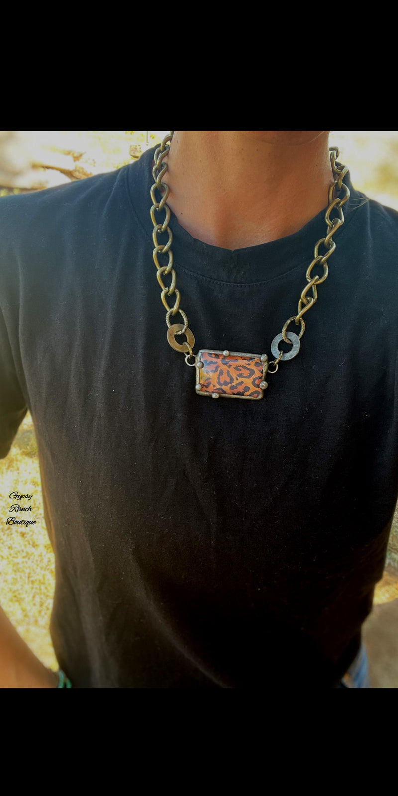 Looking Glass Leopard Necklace