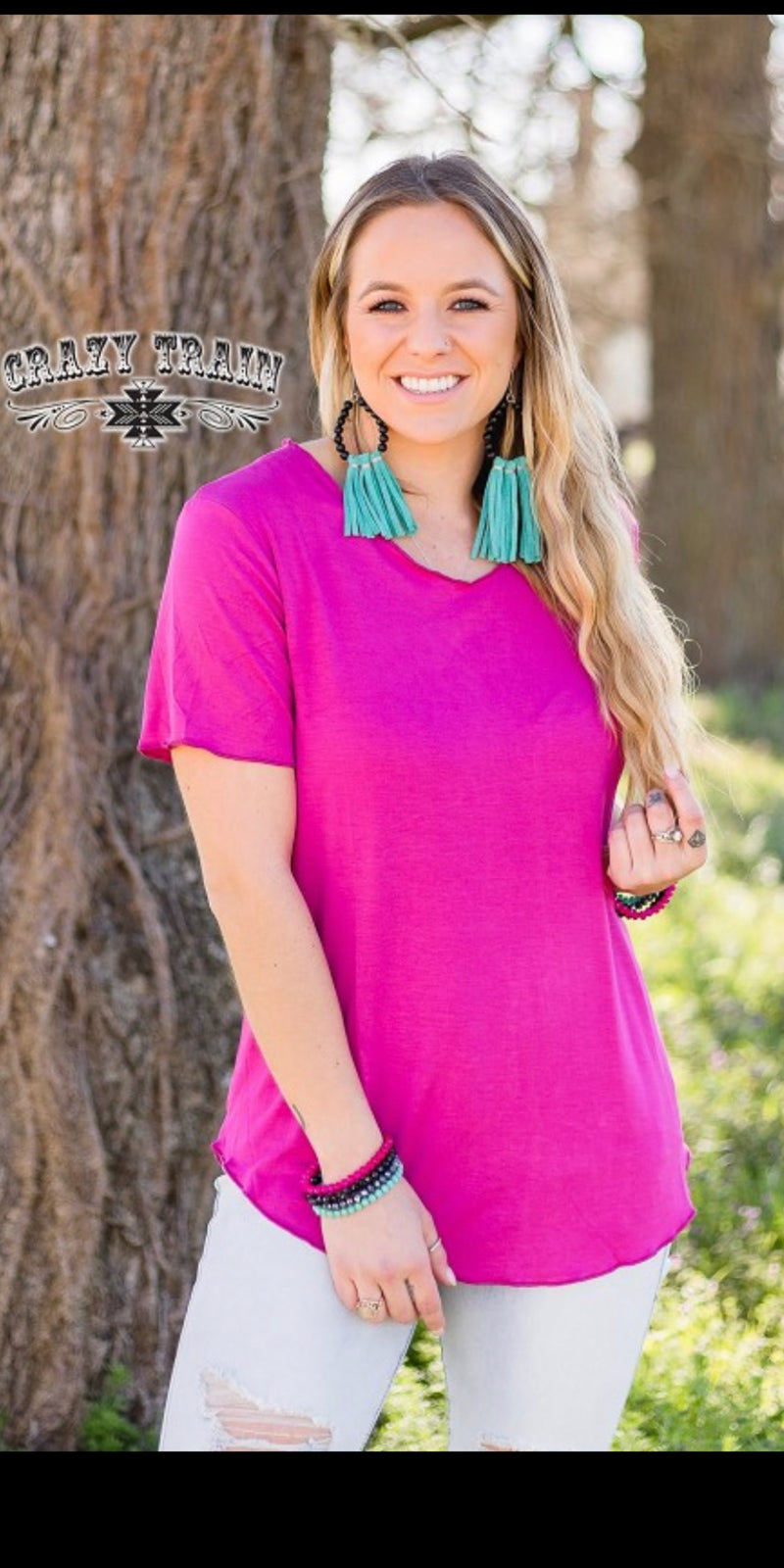 Magenta Butter Basic Top - Also in Plus Size