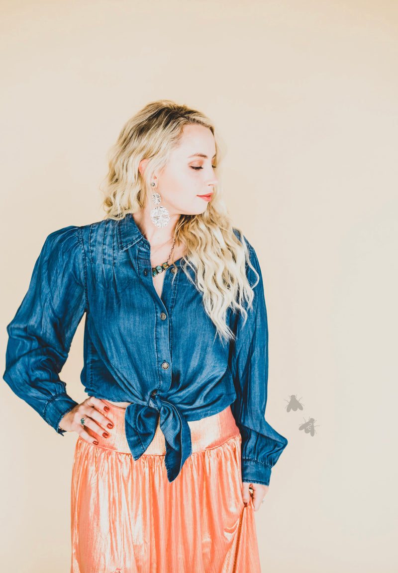 Cripple Creek Denim Top - Also in Plus Size