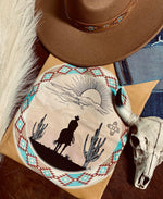 Aztec Desert Cowboy Sweatshirt Hoodie  - Also in Plus Size