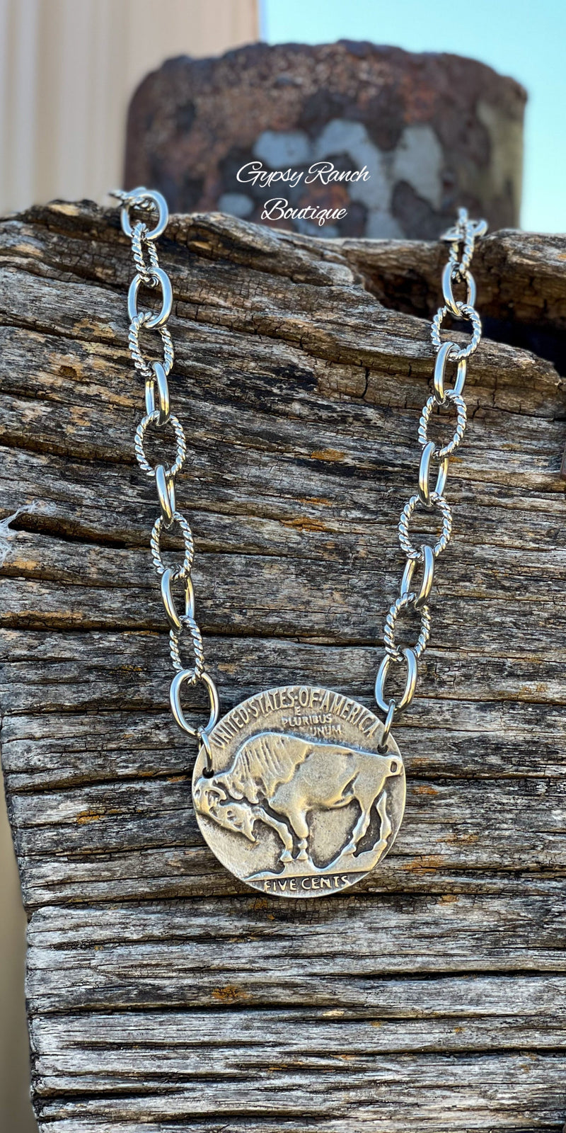 Buffalo Chief Coin Reversible Necklace