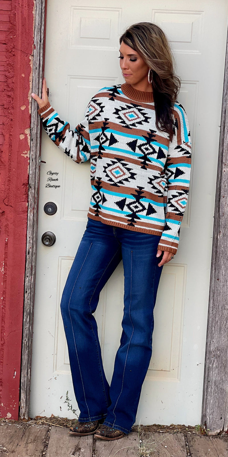 Pendleton Tribal Sweater Top -Also in Plus Size