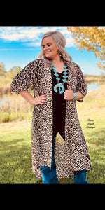 Madrid Leopard Duster Kimono - Also in Plus Size