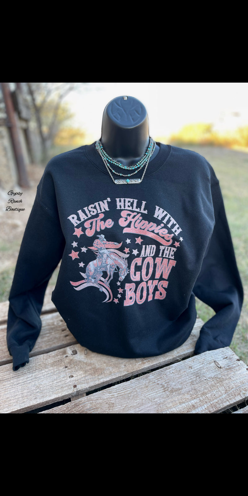 Raisin H*ll with The Hippies & The Cowboys Top - Also in Plus Size