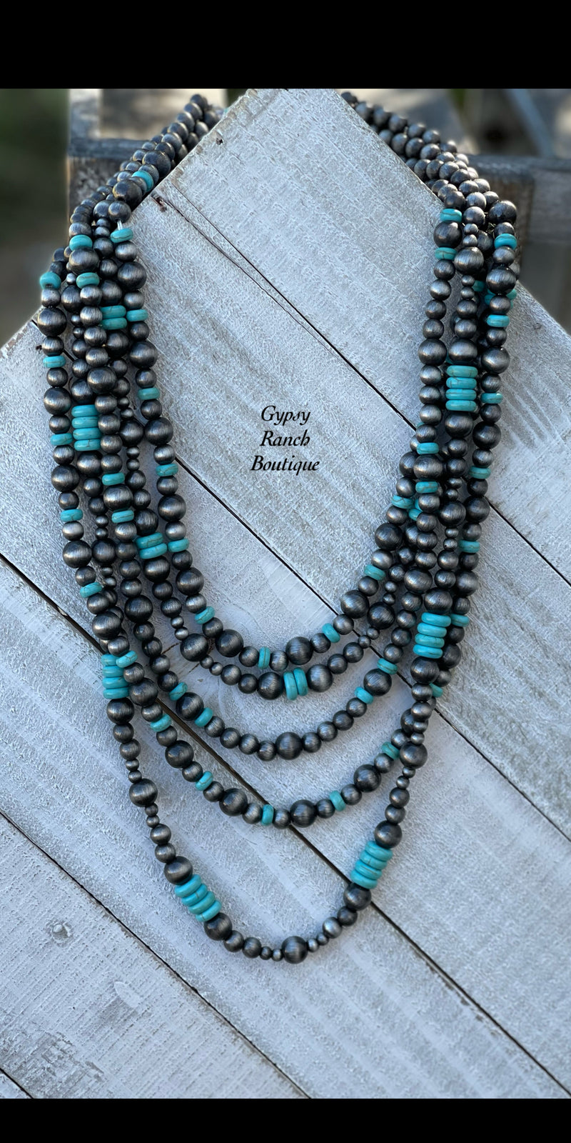 Blackhawk Turquoise Multi Layer Necklace