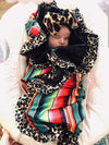 Serape Leopard Minky Baby Blanket