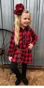 Kids Red Concho Belt