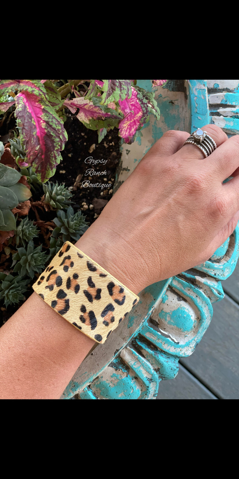 Leopard Craze Hair on Hide Bracelet