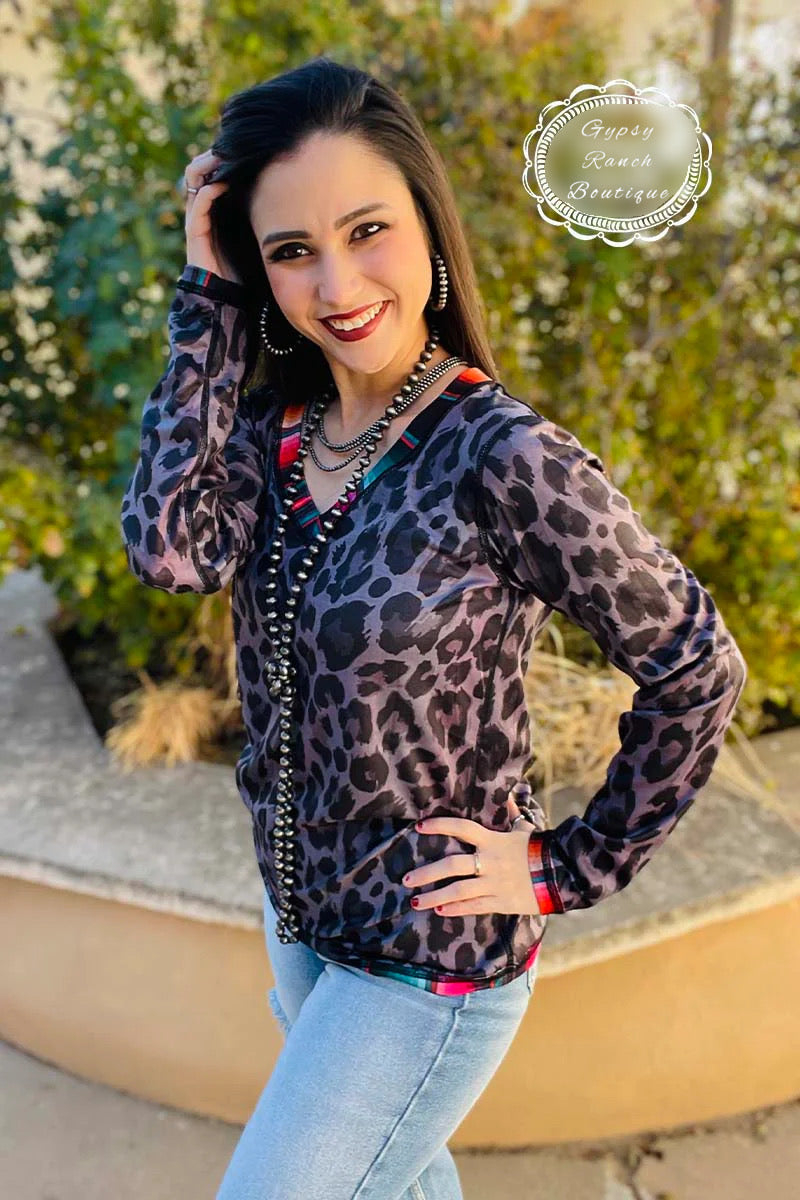 Better Than One Reversible Leather & Serape Top - Also in Plus Size
